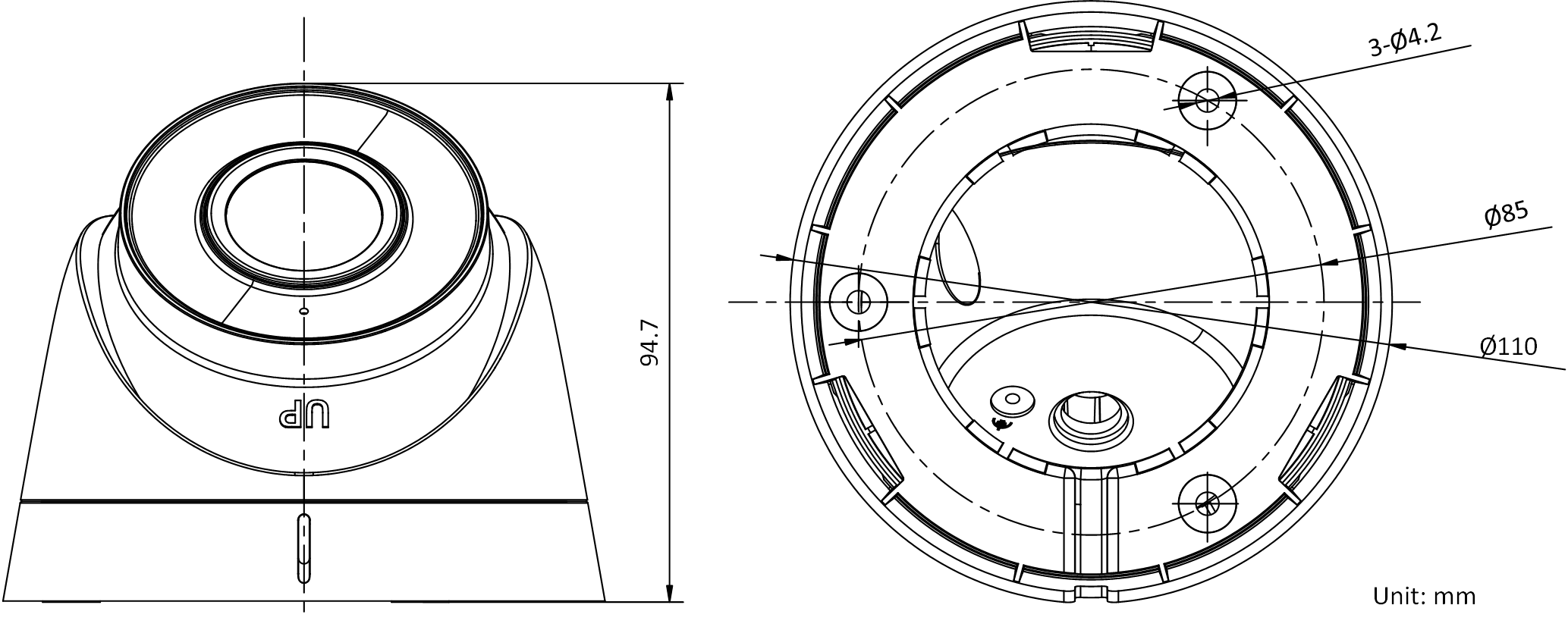 DS-2CD2325C(D)V3-I(B)產(chǎn)品尺寸