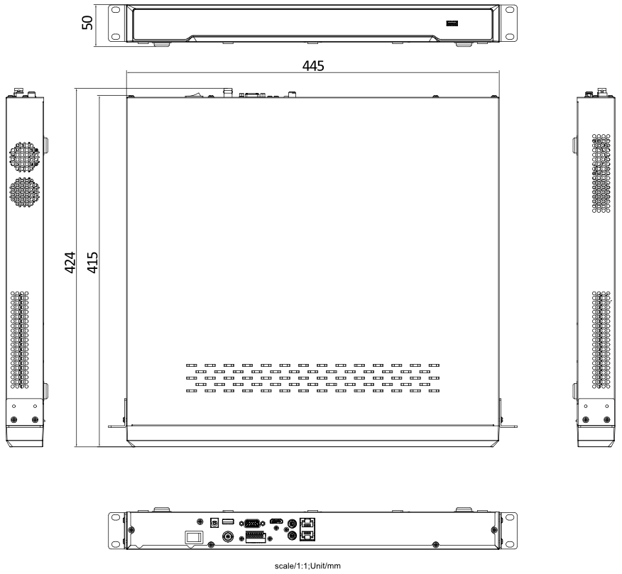 DS-7600N-I3/8P-V3產(chǎn)品尺寸